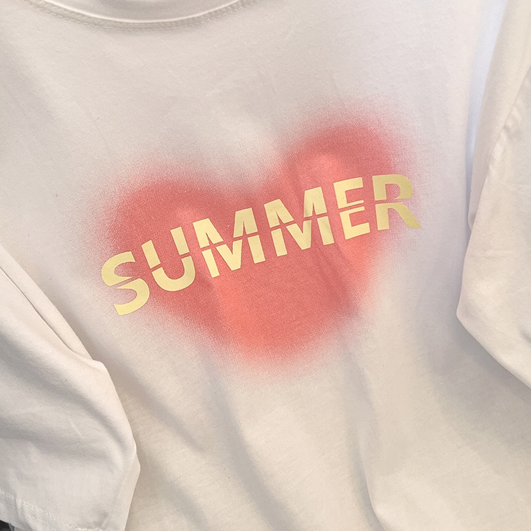 All-match student T-shirt gradient slim tops for women