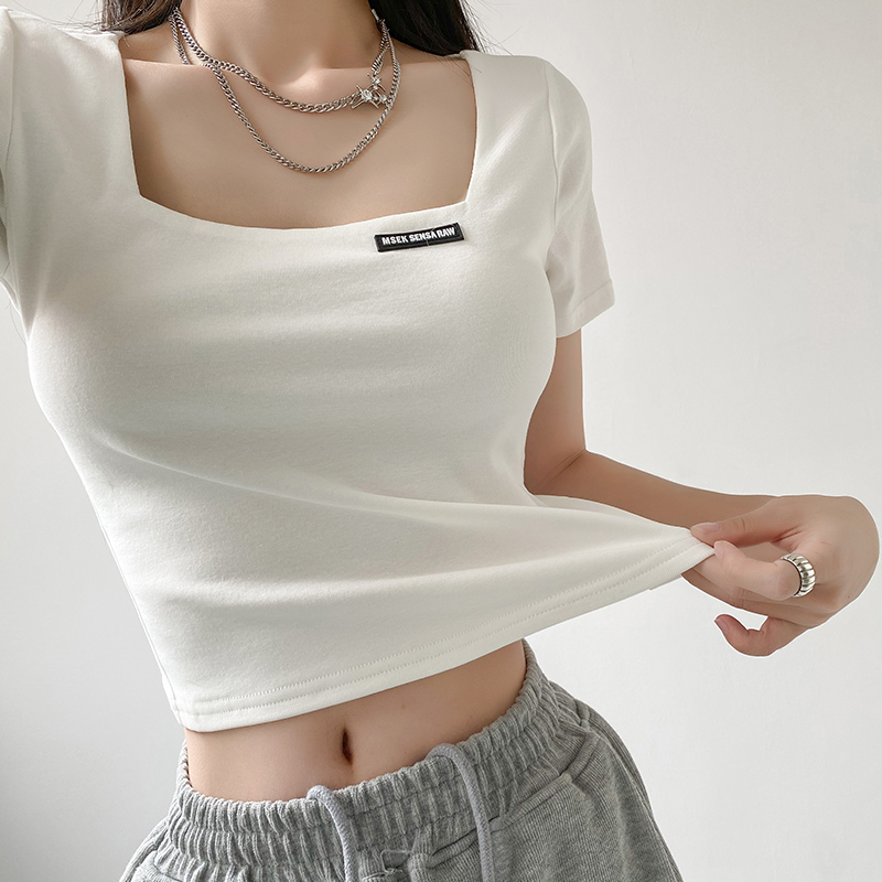 Short sleeve T-shirt small fellow bottoming shirt for women