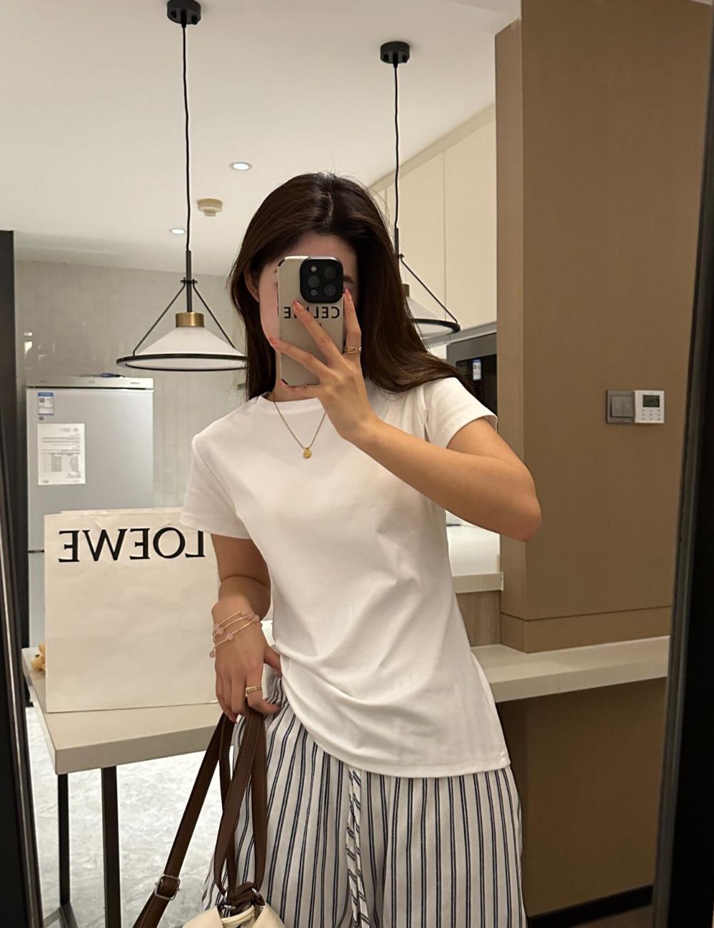 All-match tops Korean style T-shirt for women