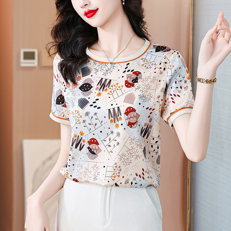 Short sleeve tops summer T-shirt for women