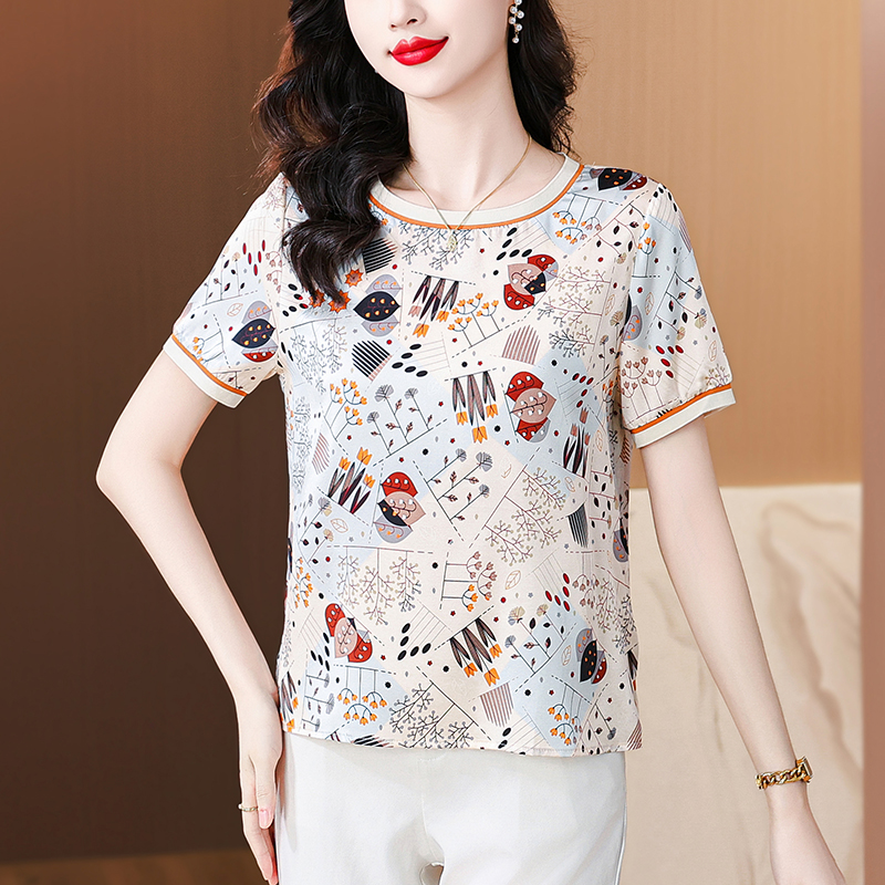 Short sleeve tops summer T-shirt for women