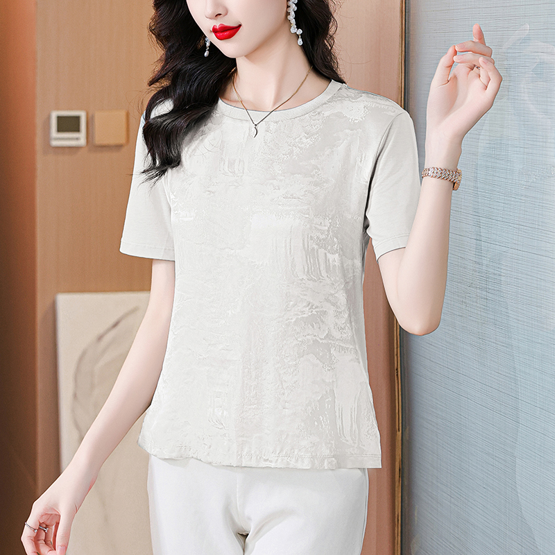 Summer Chinese style tops short sleeve shirt for women