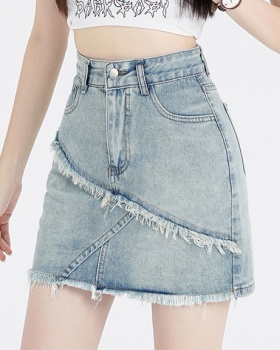 A-line denim culottes slim Korean style skirt for women