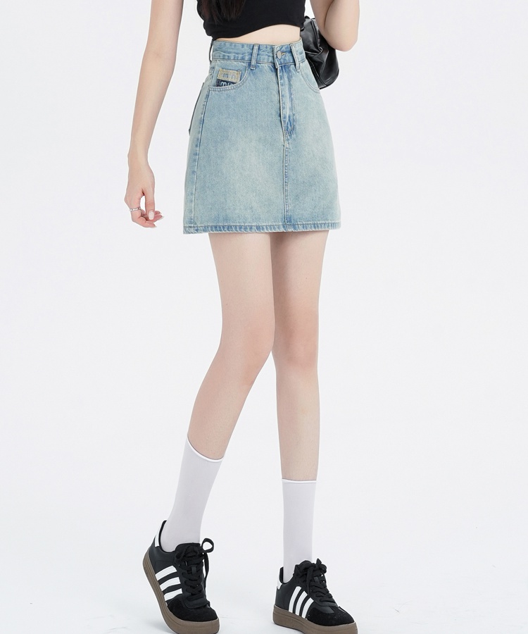 Embroidery denim skirt summer short skirt for women