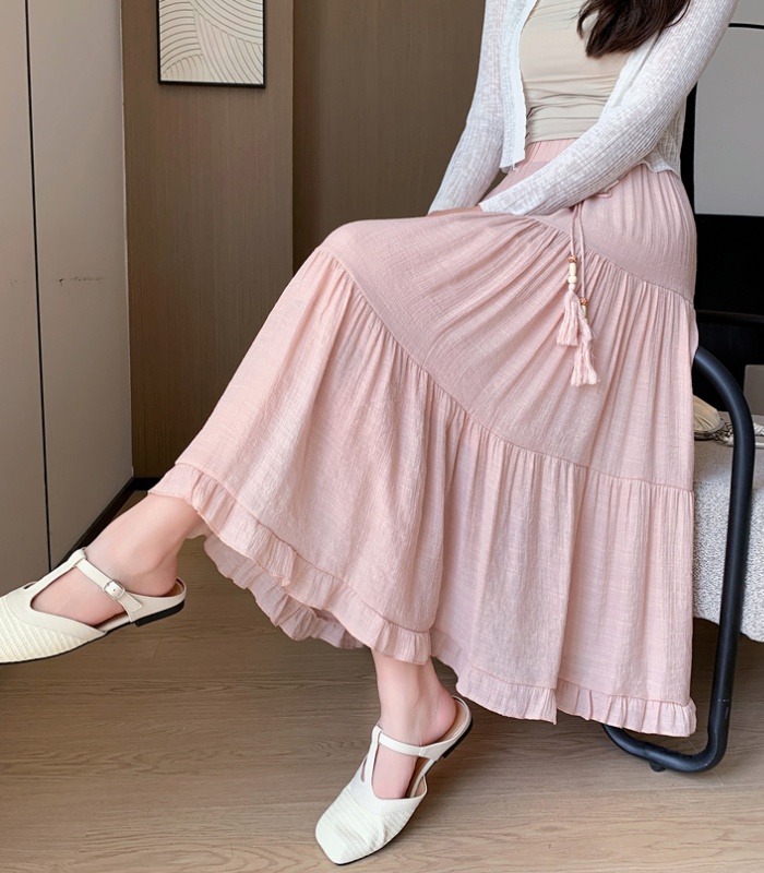 Frenum pure long skirt slim A-line skirt for women