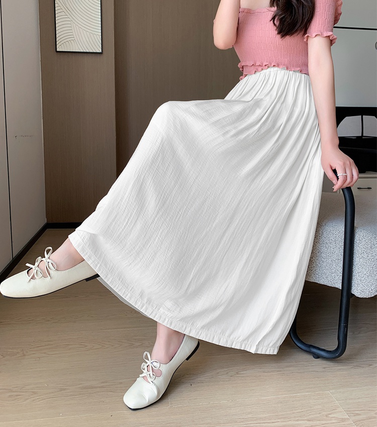 Pleated summer long skirt supple skirt for women