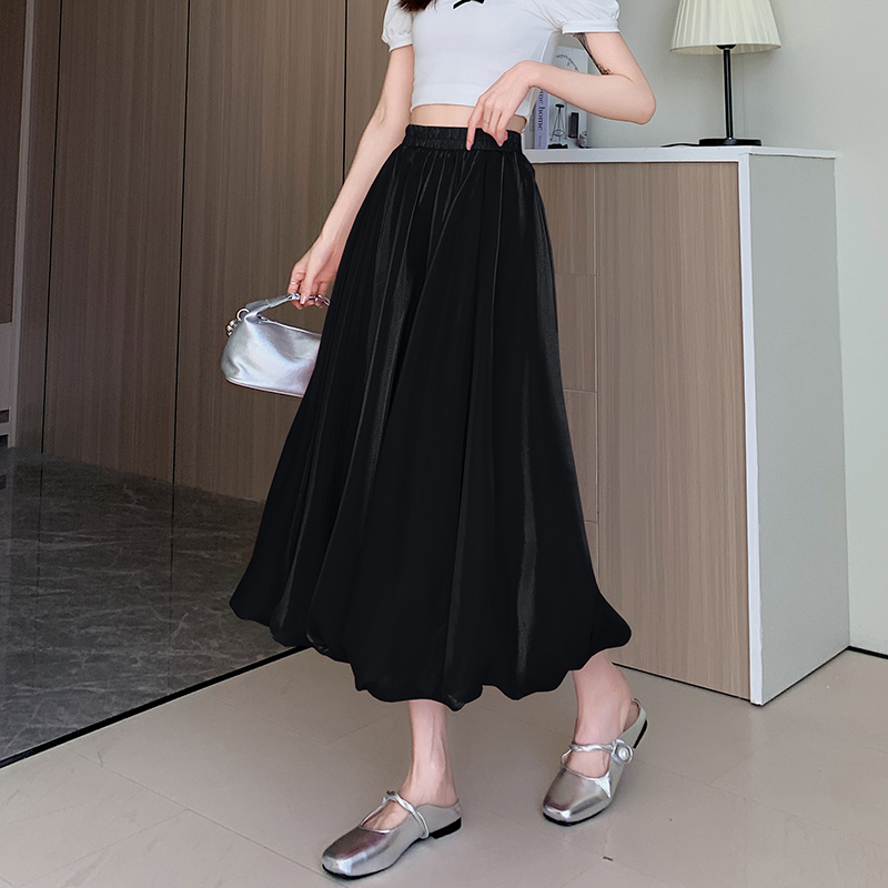 High waist work clothing A-line skirt for women