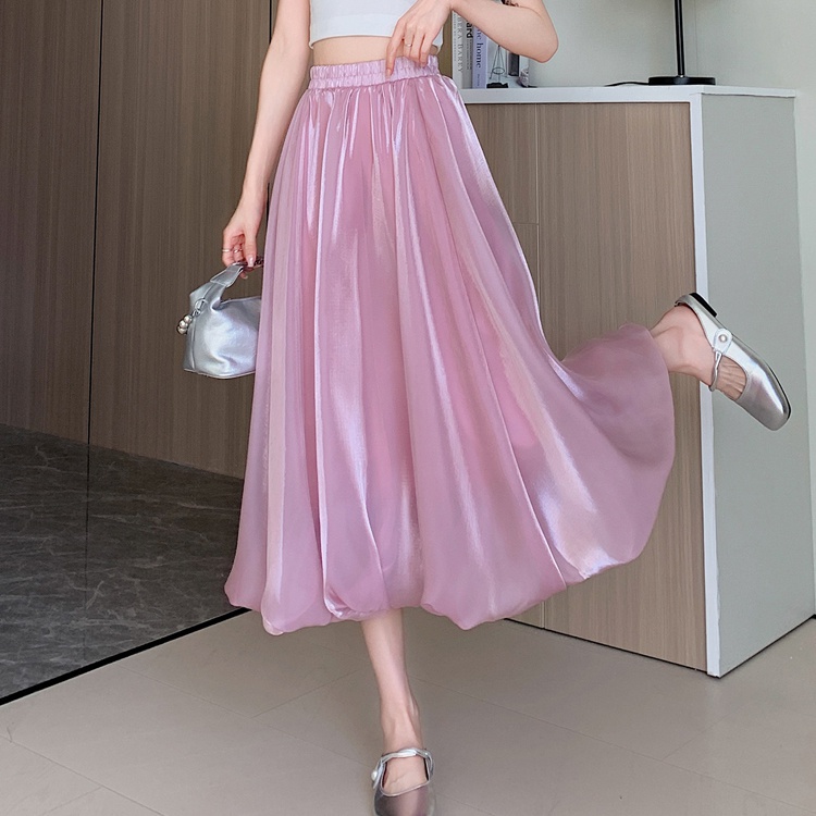 High waist work clothing A-line skirt for women