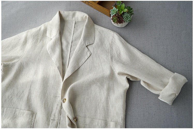 Flax simple spring tops thin cozy coat for women