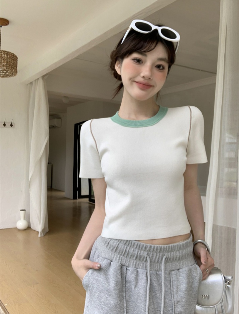 Short sleeve spicegirl tops short T-shirt for women