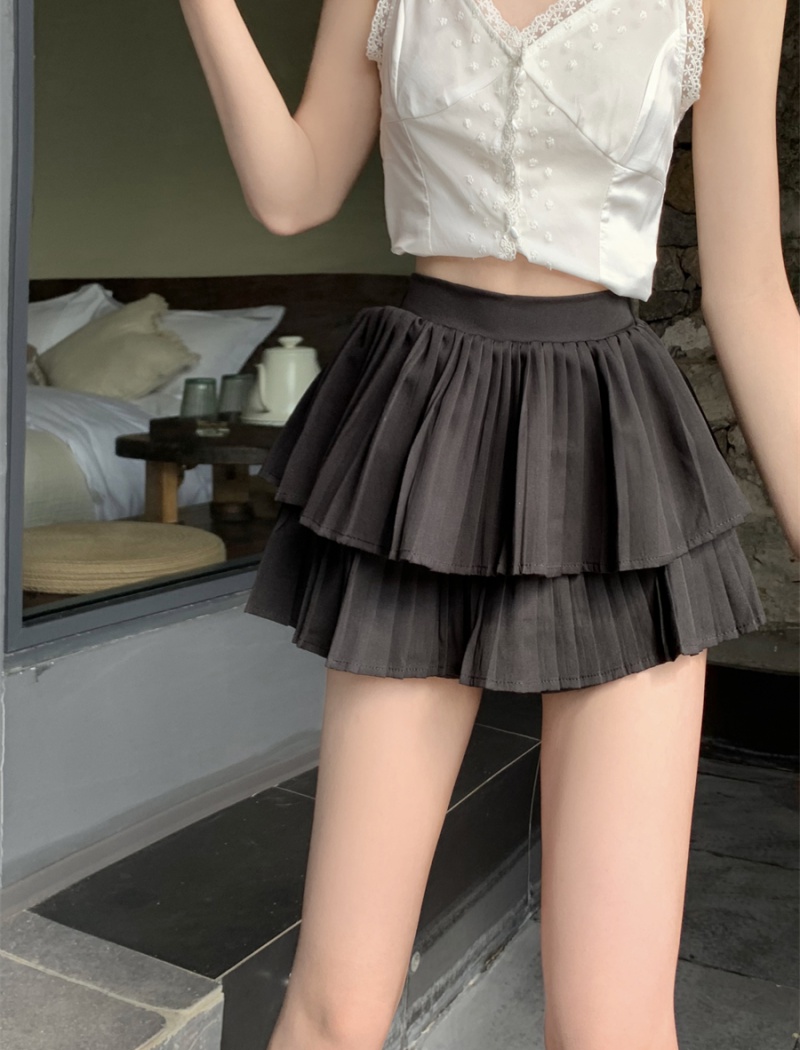 Enticement pleated puff skirt small fellow cake short skirt