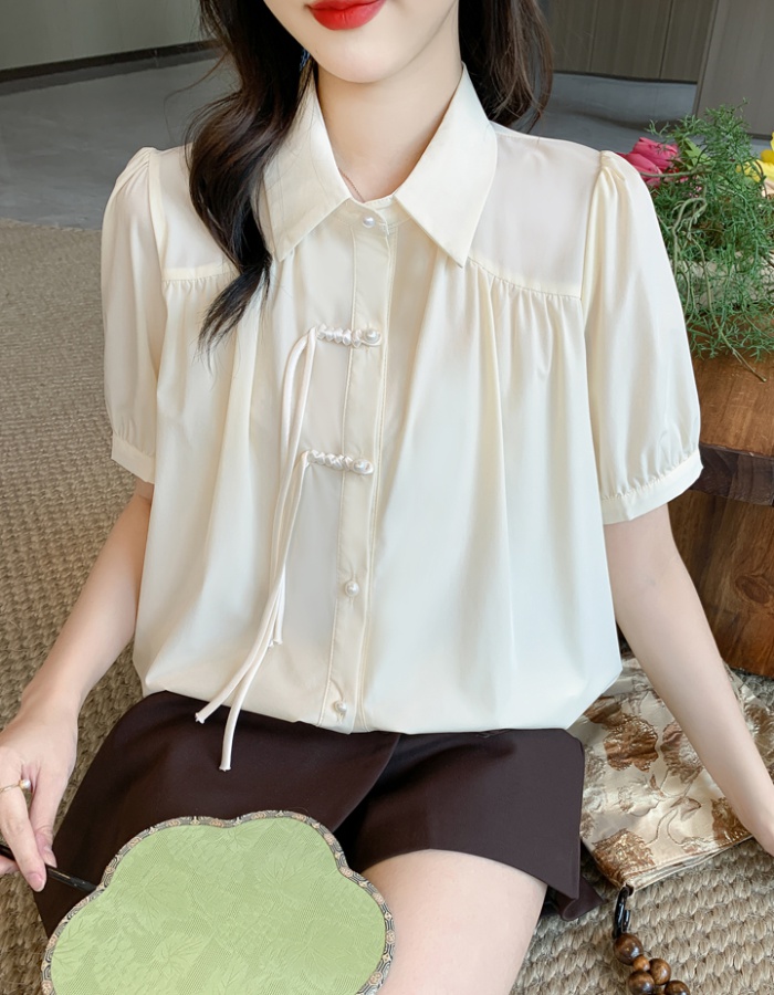 Chiffon summer shirt temperament tops for women