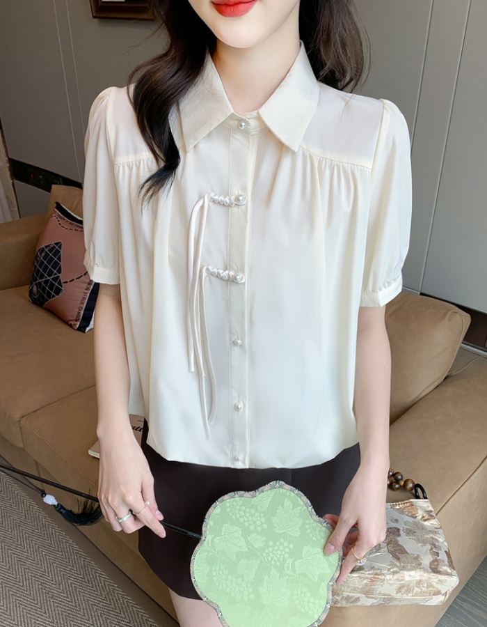 Chiffon summer shirt temperament tops for women