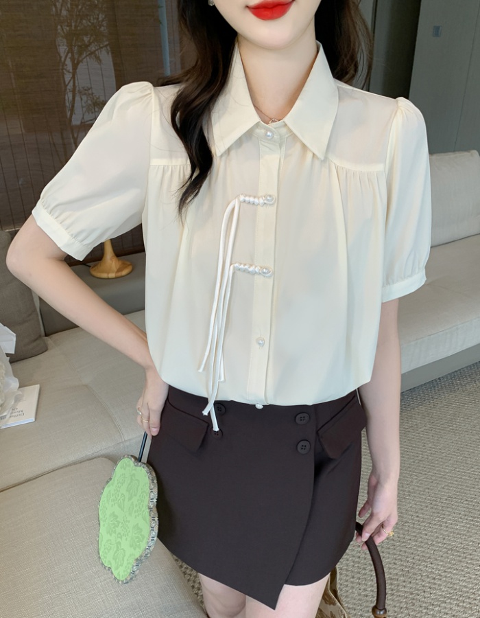 Chiffon summer shirt temperament tops for women