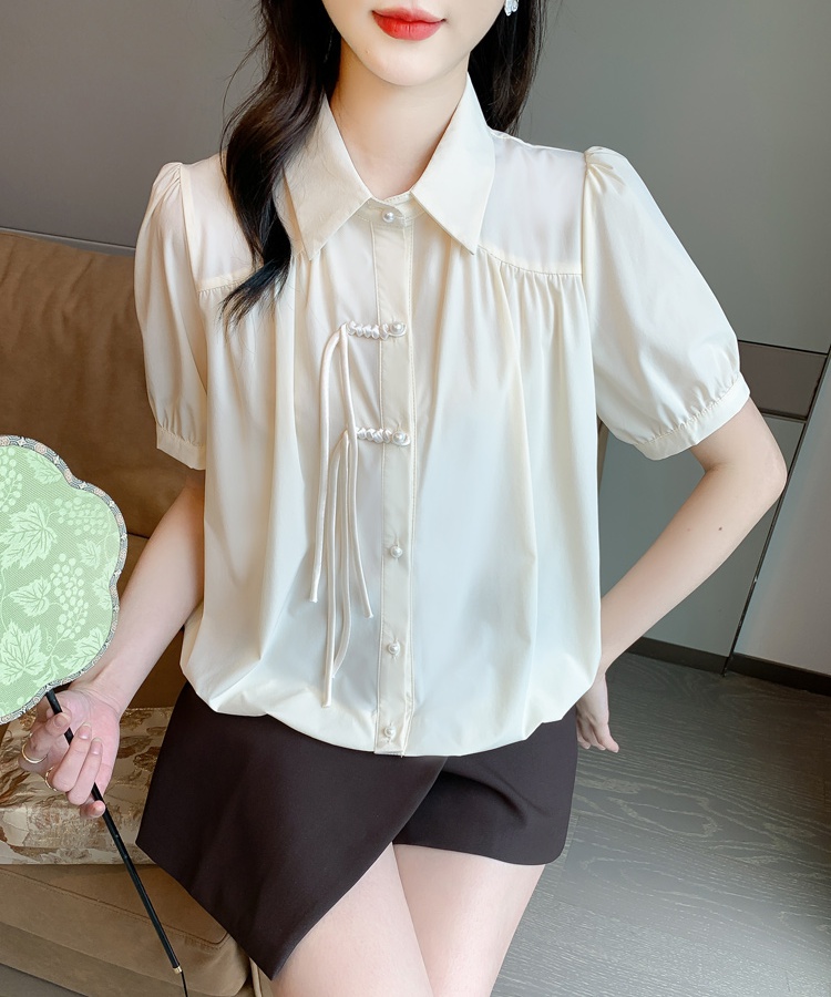 Chiffon summer shirt temperament tops for women