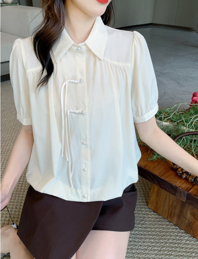 Chiffon summer shirt temperament tops for women