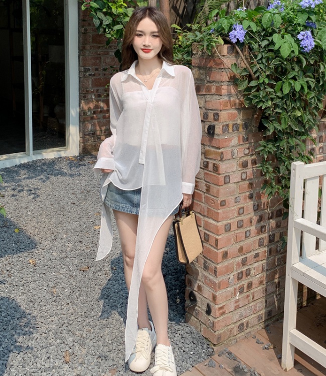 White shirts summer coat for women