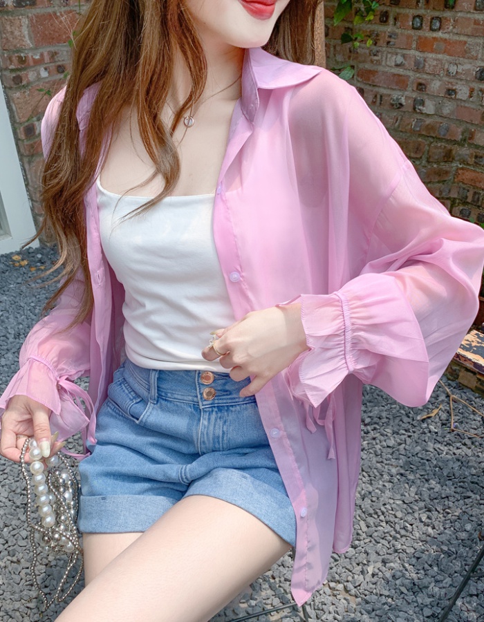 Summer chiffon tops Western style fashion cardigan for women