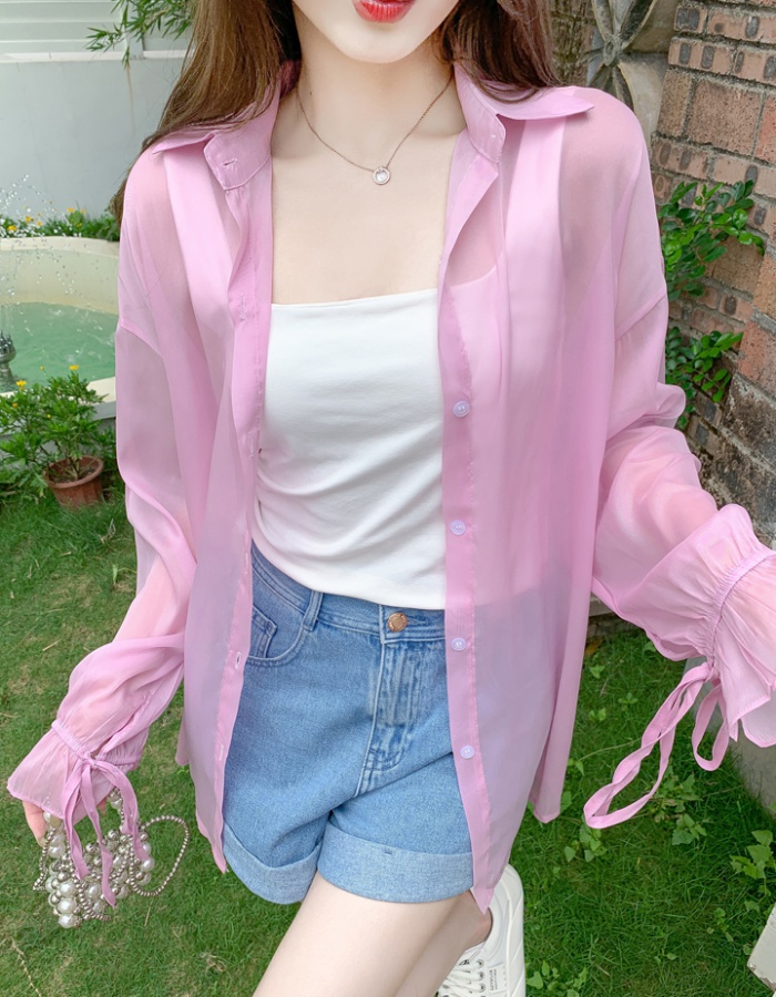 Summer chiffon tops Western style fashion cardigan for women