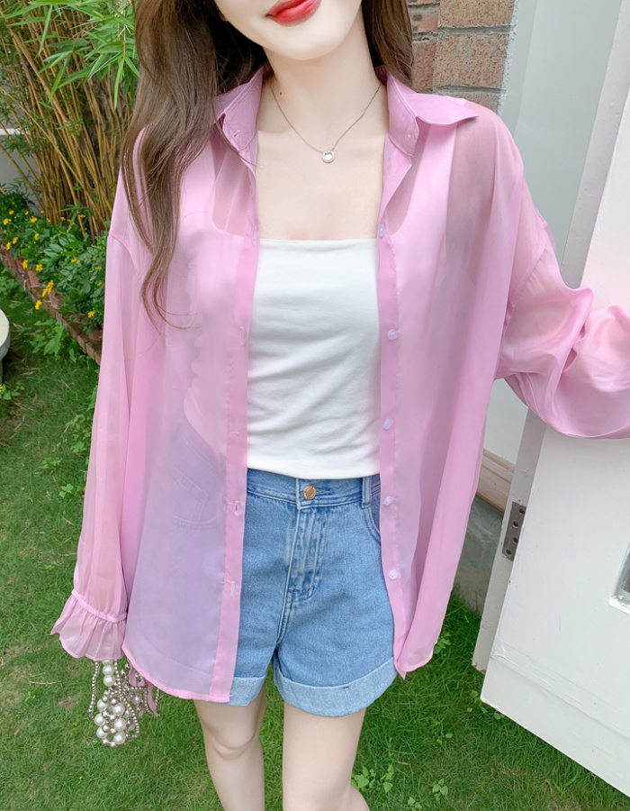 Summer chiffon tops Western style fashion cardigan for women