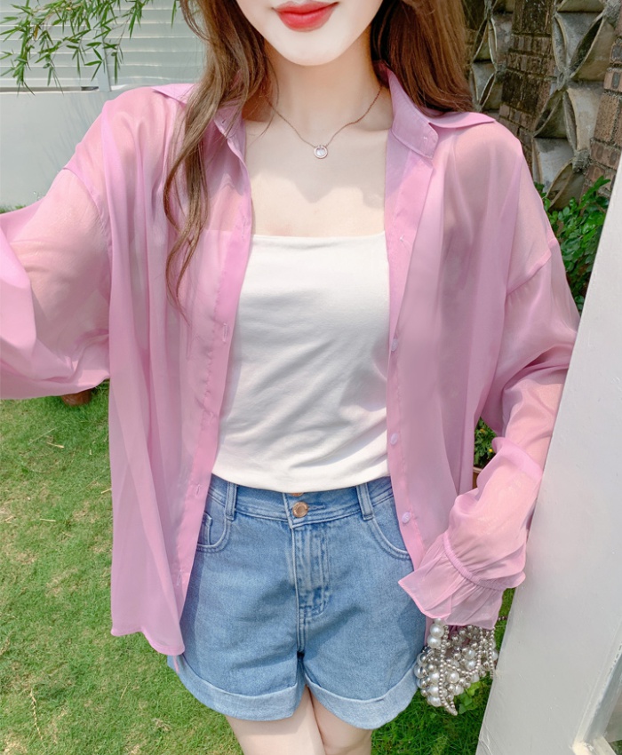 Summer chiffon tops Western style fashion cardigan for women