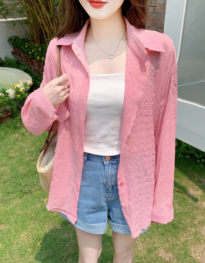 Summer loose coat air conditioning sunscreen cardigan