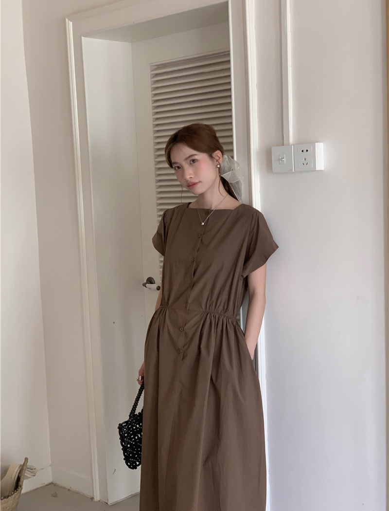 France style Korean style pure retro slim dress