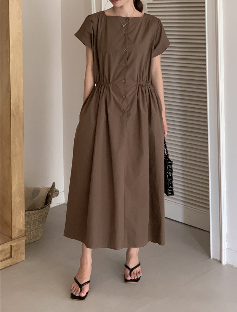 France style Korean style pure retro slim dress