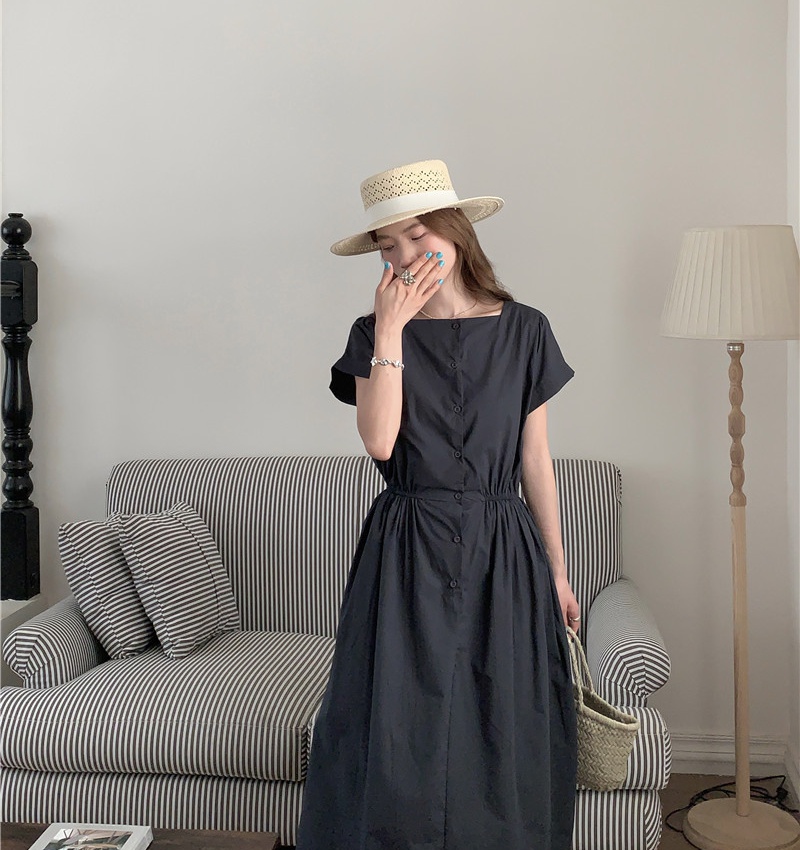 France style Korean style pure retro slim dress