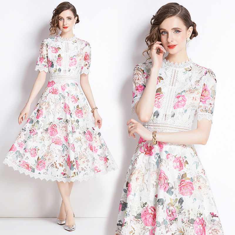 France style splice formal dress retro dress