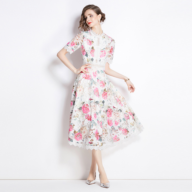 France style splice formal dress retro dress