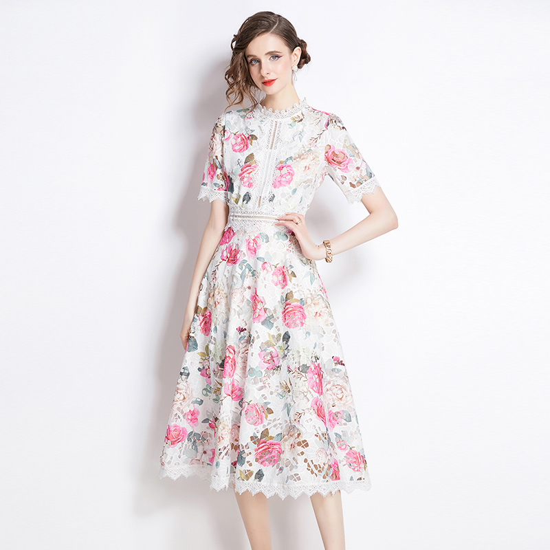 France style splice formal dress retro dress