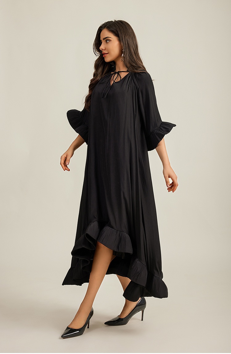 Loose retro court style France style long dress