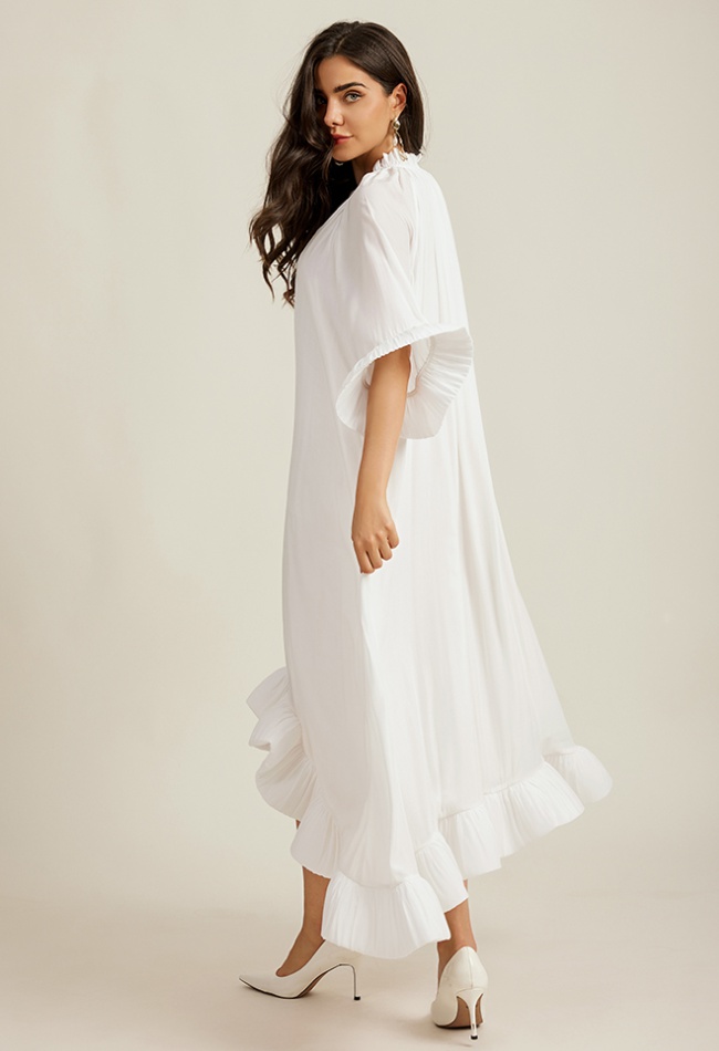 Loose retro court style France style long dress