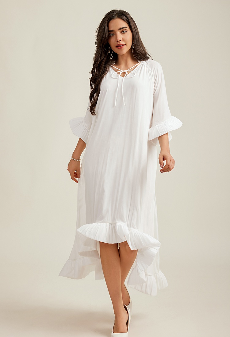 Loose retro court style France style long dress