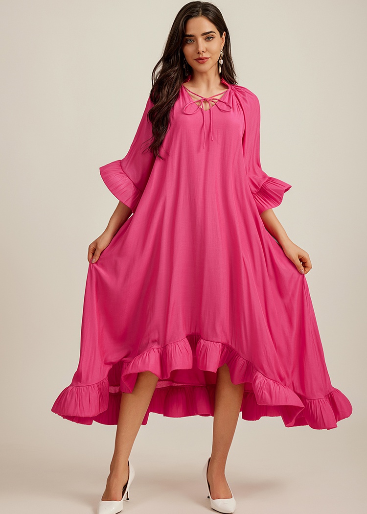 Loose retro court style France style long dress