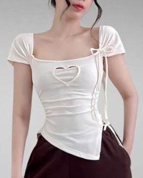 Irregular halter slim square collar summer tops