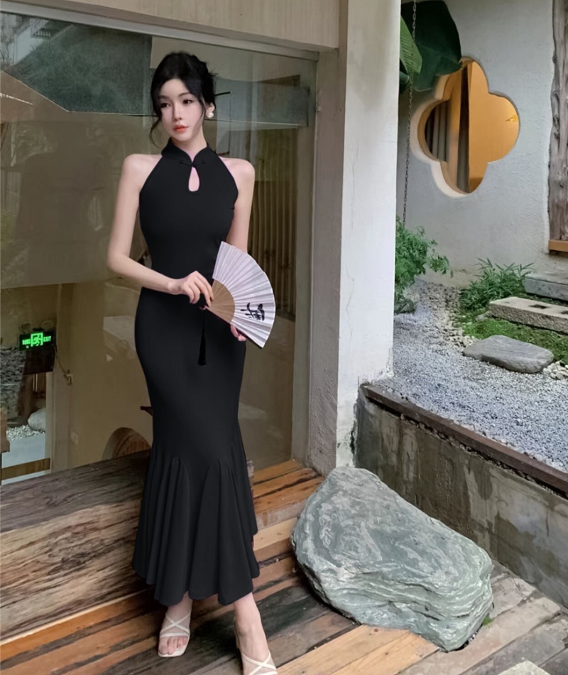 Chinese style cheongsam temperament dress for women