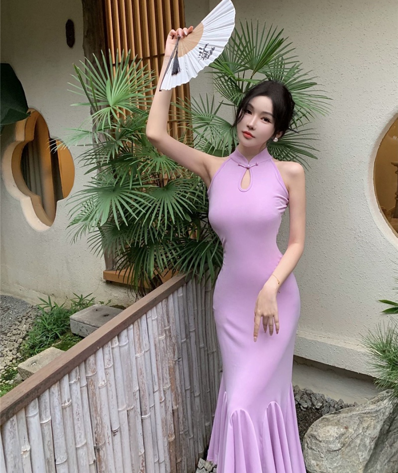 Chinese style cheongsam temperament dress for women