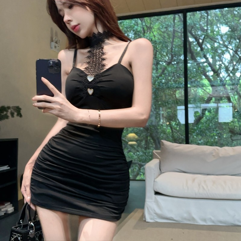 Crochet tight hollow sexy unique dress for women