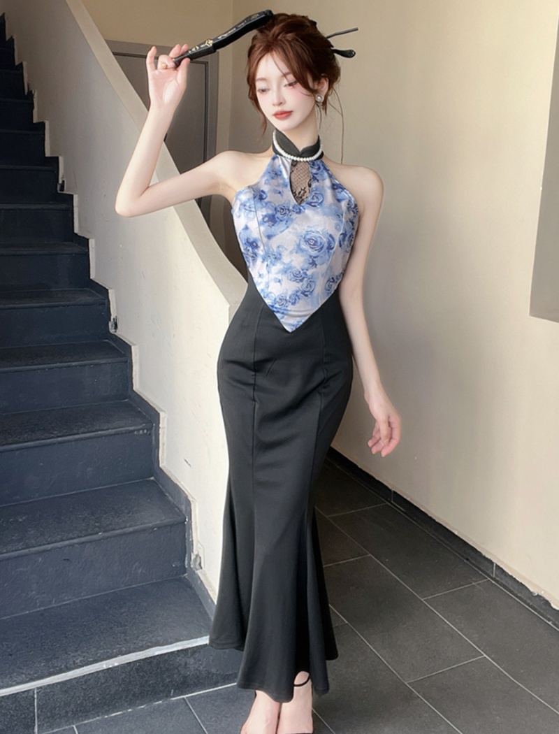 Colors mermaid dress package hip Chinese style cheongsam