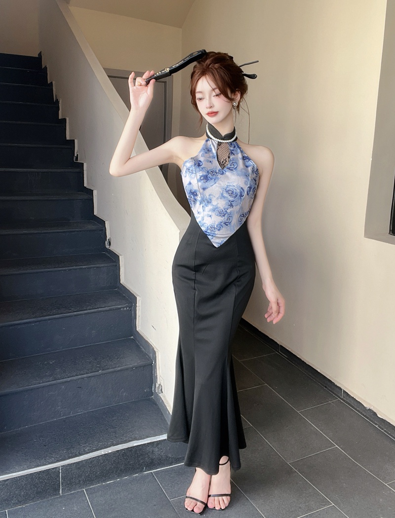 Colors mermaid dress package hip Chinese style cheongsam