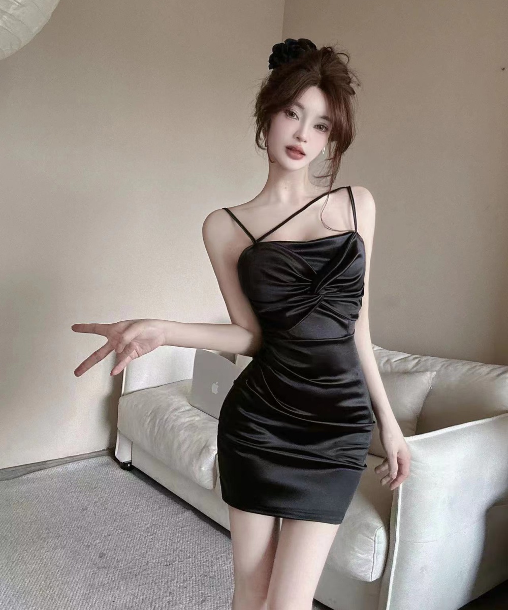 Package hip slim sexy fashion low-cut dress