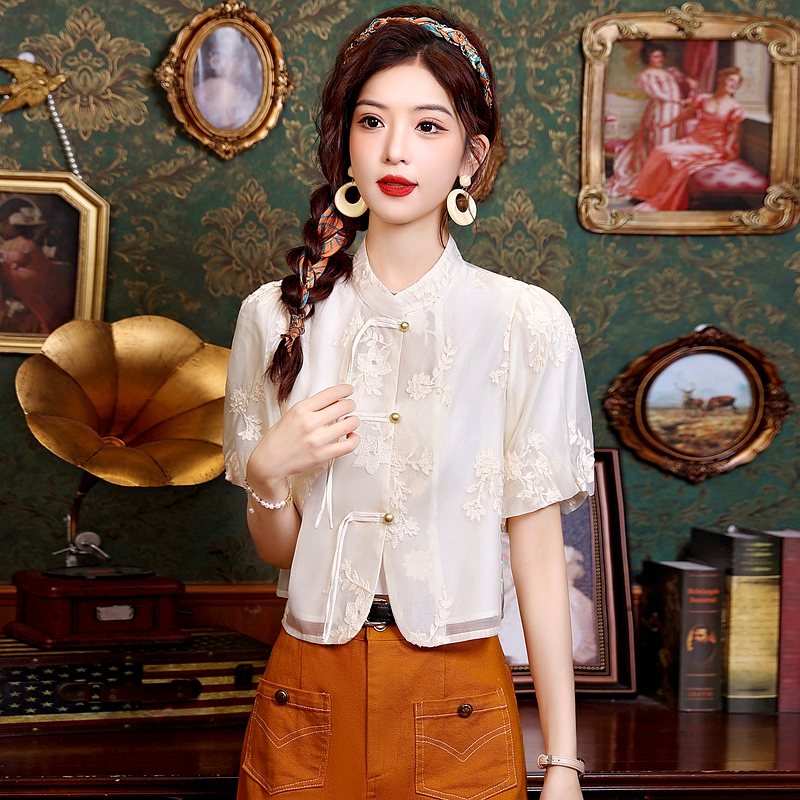 Western style shirt stereoscopic small shirt for women
