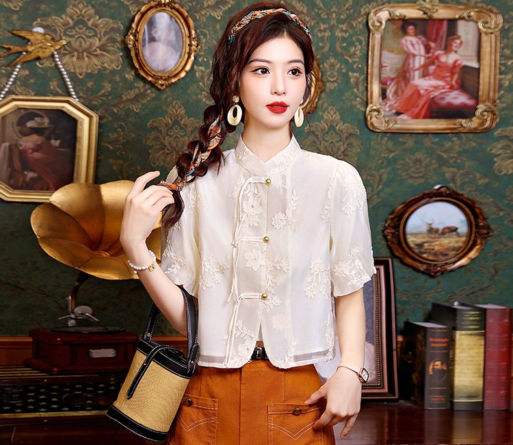 Western style shirt stereoscopic small shirt for women