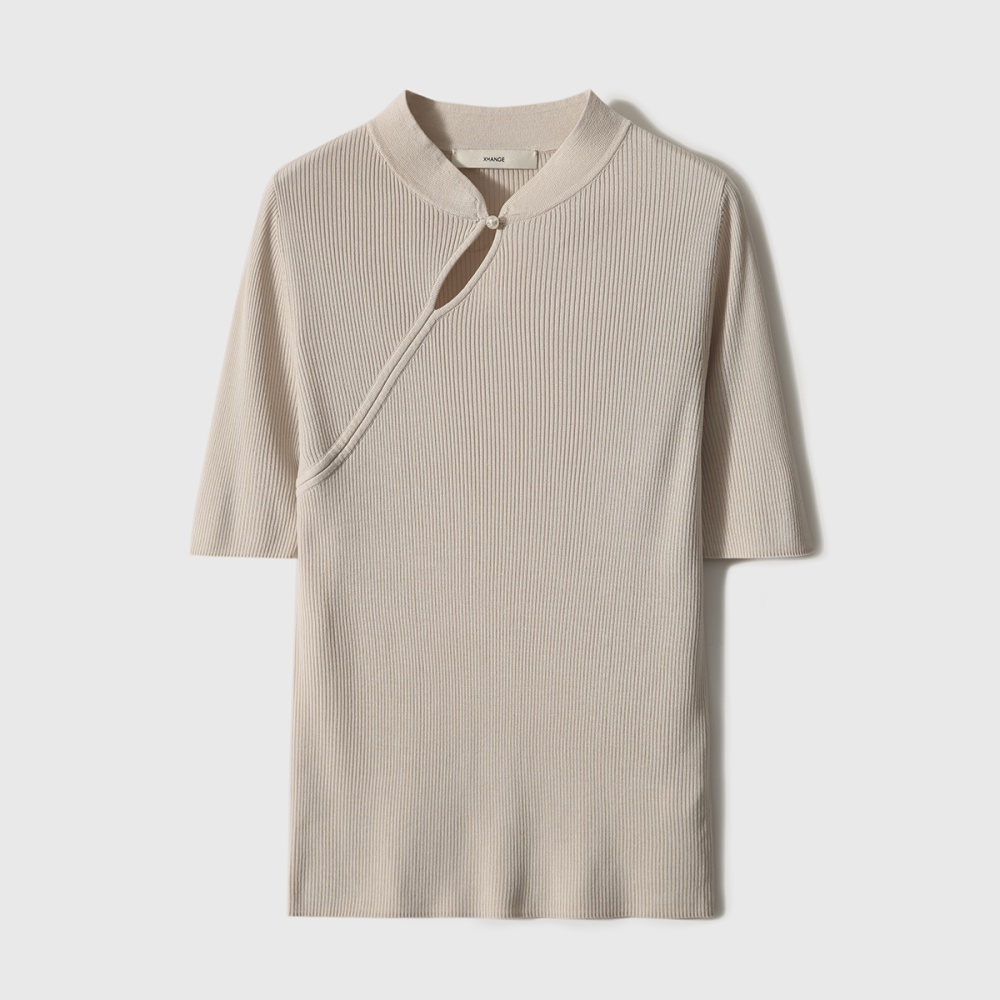 Chinese style summer T-shirt slim thin sweater