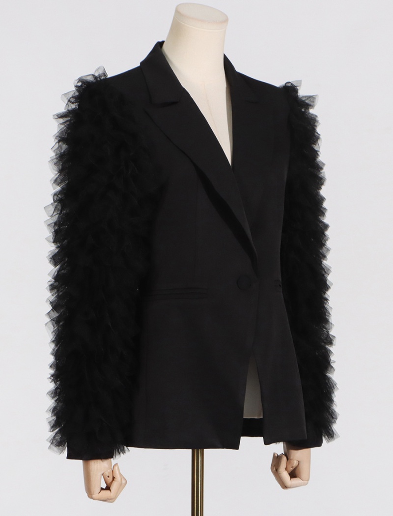 Long sleeve coat gauze business suit for women