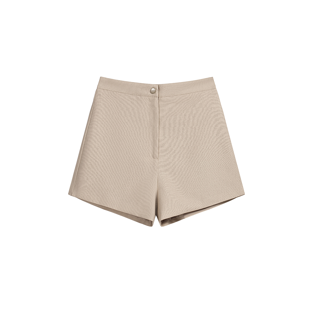 Khaki short leggings high waist simple shorts for women