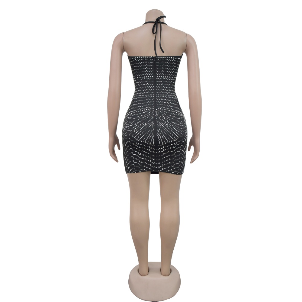 Rhinestone sling dress fashion T-back for women