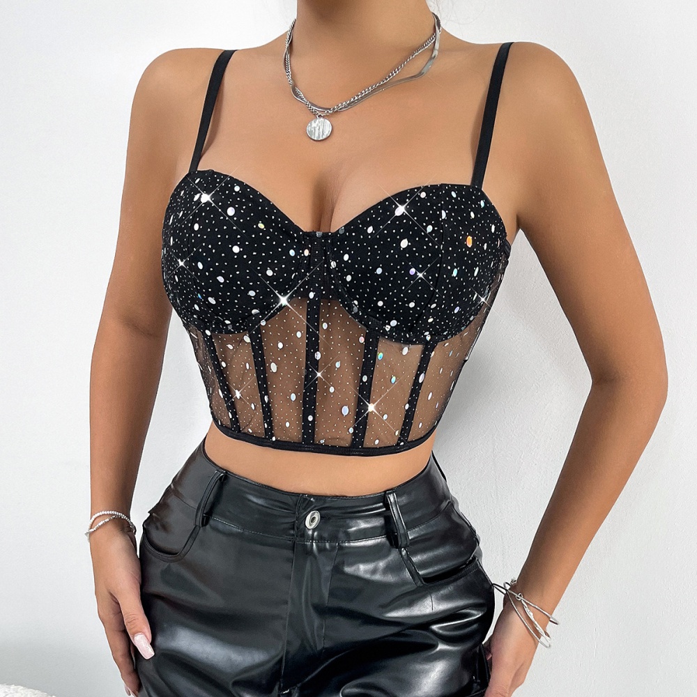 Spicegirl splice perspective sequins vest for women